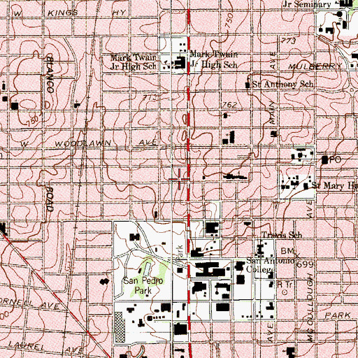 Topographic Map of El Shaddai Life Ministries, TX