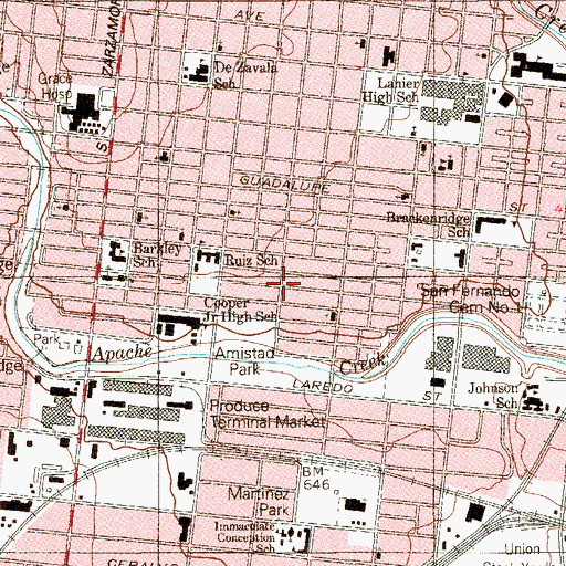 Topographic Map of Eltabernaculo Church, TX