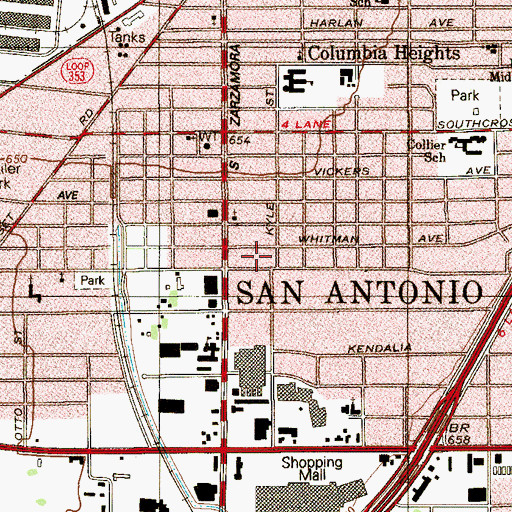 Topographic Map of Faith Orthodox Baptist Church, TX
