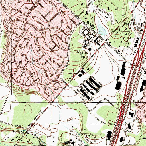 Topographic Map of First Assembly of God, TX