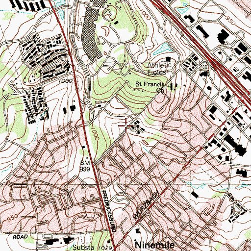 Topographic Map of Grace Baptist Temple, TX