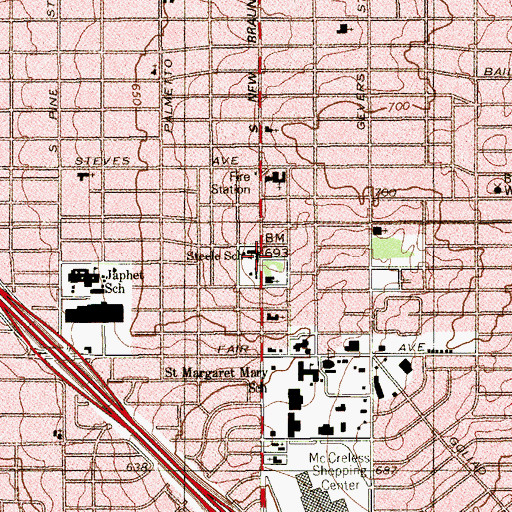 Topographic Map of Grace Tabernacle Church, TX