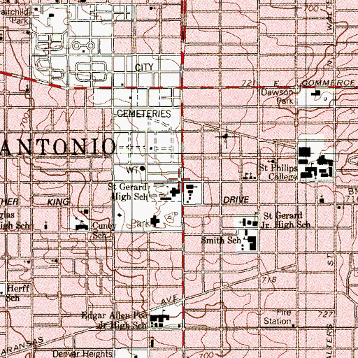 Topographic Map of Greater Corinth Baptist Church, TX