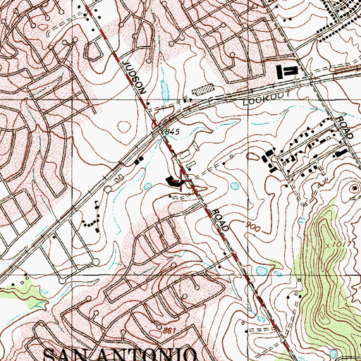 Topographic Map of Greater Joy Baptist Church, TX