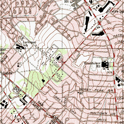 Topographic Map of Greater Life Worship Center, TX