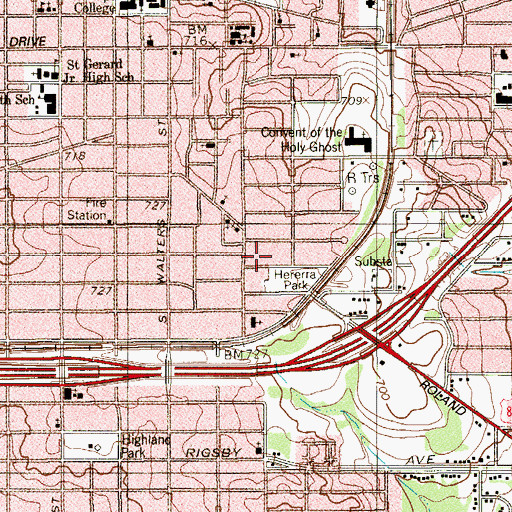 Topographic Map of Healing Temple House of Deliverance, TX