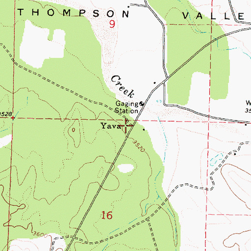 Topographic Map of Yava, AZ