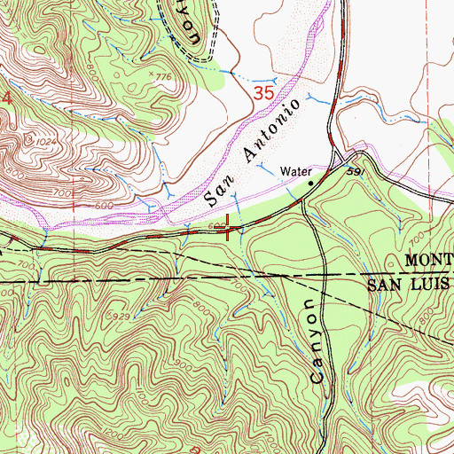 Topographic Map of Oro Fino Canyon, CA