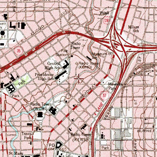 Topographic Map of I Am Sanctuary, TX
