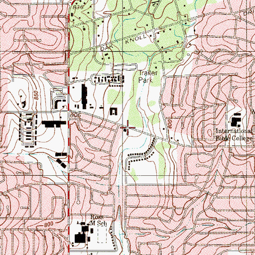 Topographic Map of Iglesia Cantico Nuevo, TX