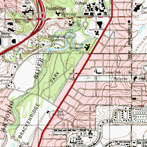 Topographic Map of Acorn a School for Young Children, TX