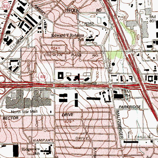 Topographic Map of Baptist General Convention of Texas, TX