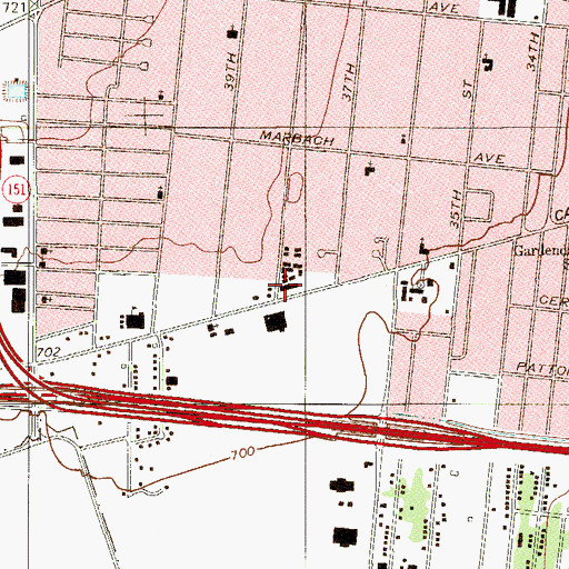 Topographic Map of Bexar County Day Education and Treatment Facility, TX