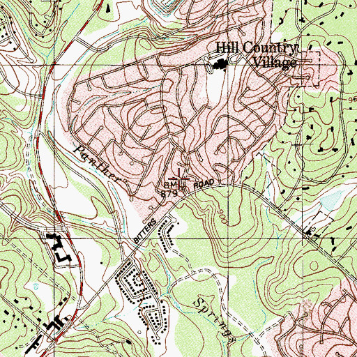 Topographic Map of Bluebonnet Daycare Center, TX