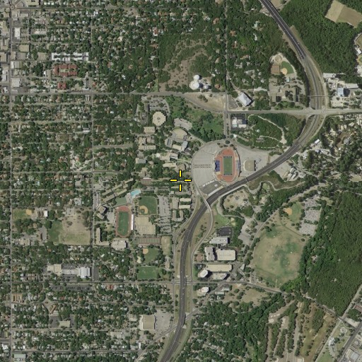 Aerial/Satellite Image of Calvert Residence Hall, TX