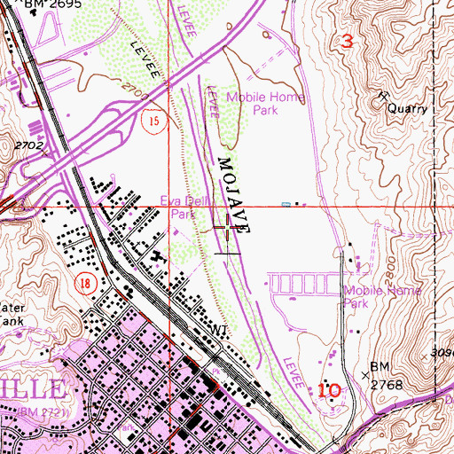 Topographic Map of Oro Grande Wash, CA