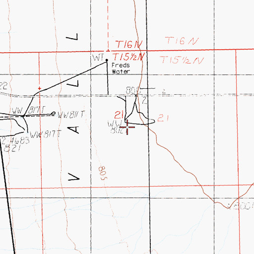 Topographic Map of Oro Wash, CA