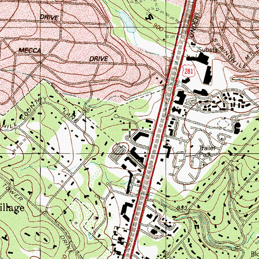 Topographic Map of Country Home Learning Center, TX