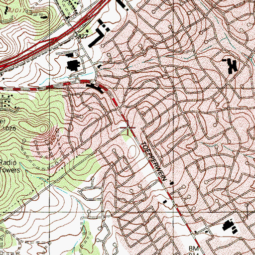 Topographic Map of Country Home Learning Center, TX