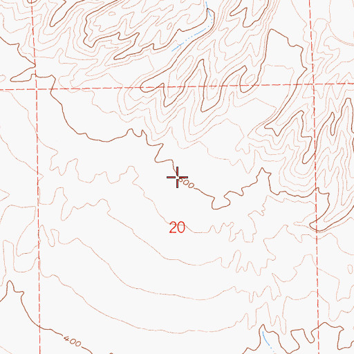 Topographic Map of Orocopia Canyon, CA