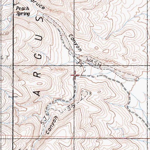 Topographic Map of Orondo Canyon, CA