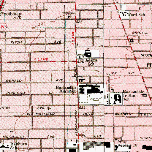 Topographic Map of Guardian Angel Child Care Center, TX