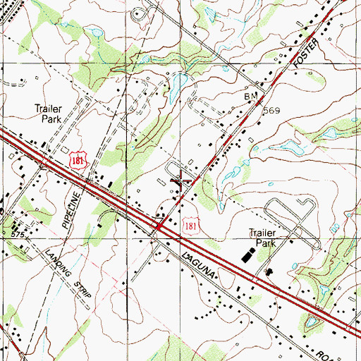 Topographic Map of Harmony Volunteer Fire Department, TX