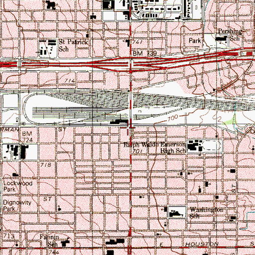 Topographic Map of Holy Temple of Jesus Christ, TX