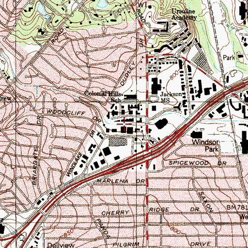 Topographic Map of Kindercare Learning Centers, TX