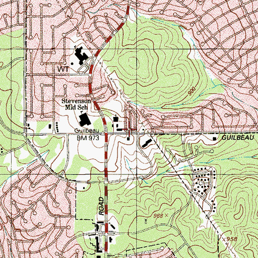 Topographic Map of Kindercare Learning Centers, TX
