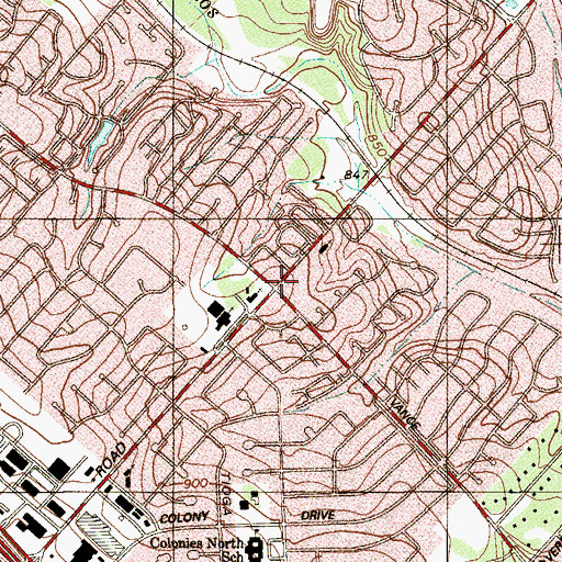 Topographic Map of Los Ninos Bilingual Daycare and Learning Center, TX