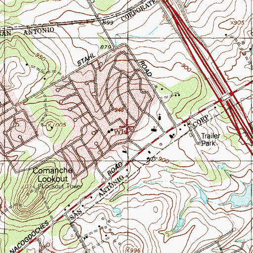 Topographic Map of My Nannys Child Care Center, TX