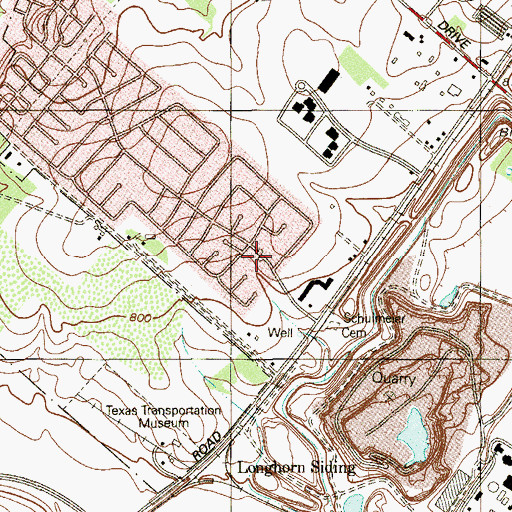 Topographic Map of New Horizons Learning Center and Day Care, TX