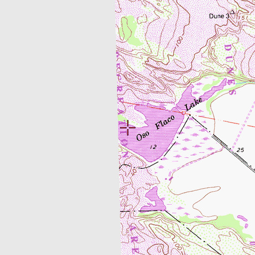 Topographic Map of Oso Flaco Lake, CA