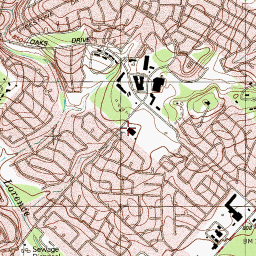 Topographic Map of San Antonio Post Office Thousand Oaks Station, TX