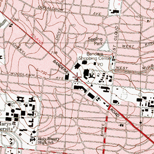 Topographic Map of University Park Post Office, TX