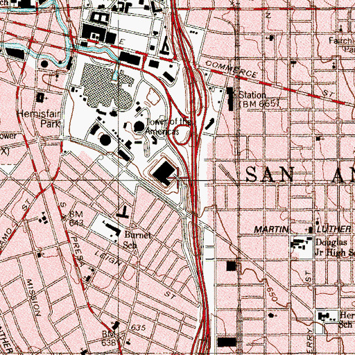 Topographic Map of Academy For Learning In Retirement, TX
