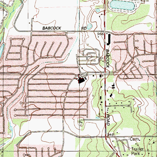 Topographic Map of Boone Elementary School, TX