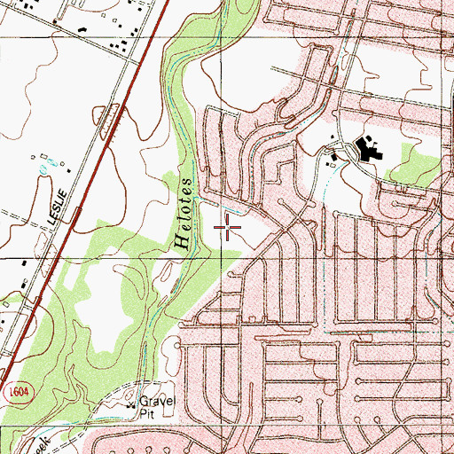 Topographic Map of WZ Burke Elementary School, TX