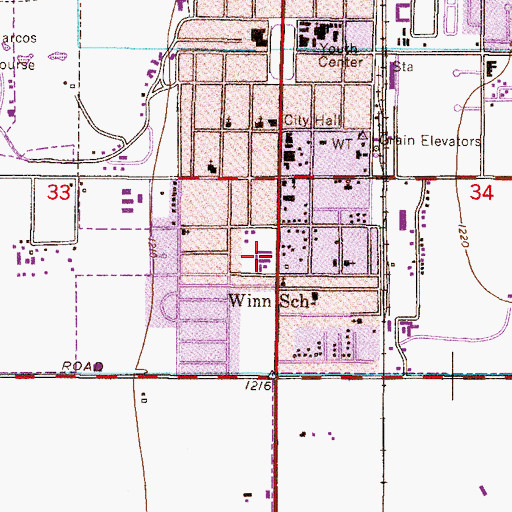 Topographic Map of A and F Trailer Court, AZ