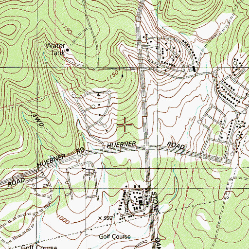 Topographic Map of Crown of Life Lutheran Preschool, TX