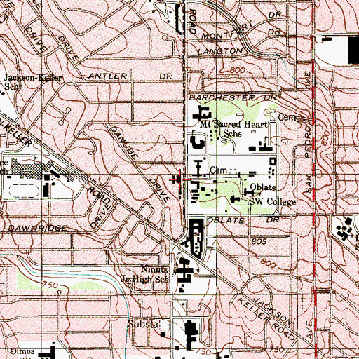 Topographic Map of Doctor James L Burch Elementary School, TX