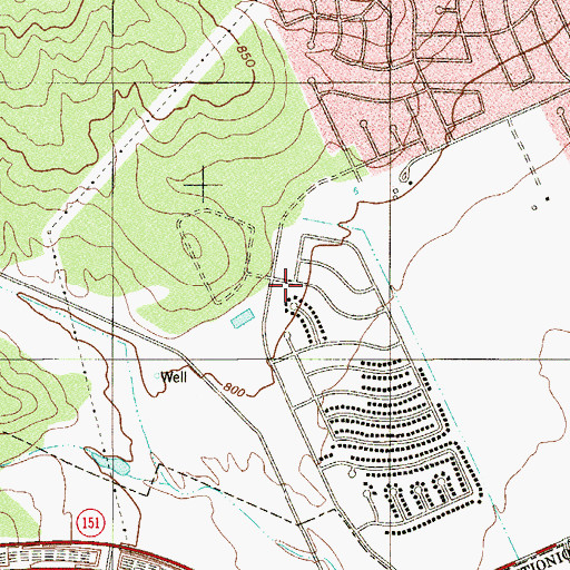 Topographic Map of Evers Elementary School, TX