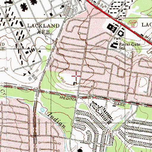 Topographic Map of Gateway Christian School, TX