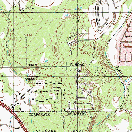 Topographic Map of Grace Christian School, TX