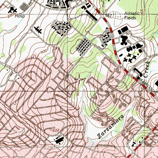 Topographic Map of Hardin-Simmons University, TX