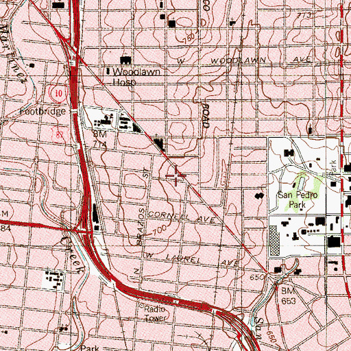 Topographic Map of Higgs Carter King Gifted and Talented Charter, TX