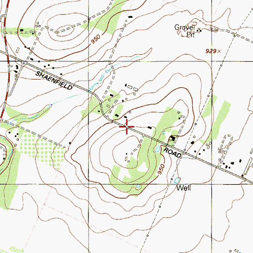 Topographic Map of Jefferson Middle School, TX