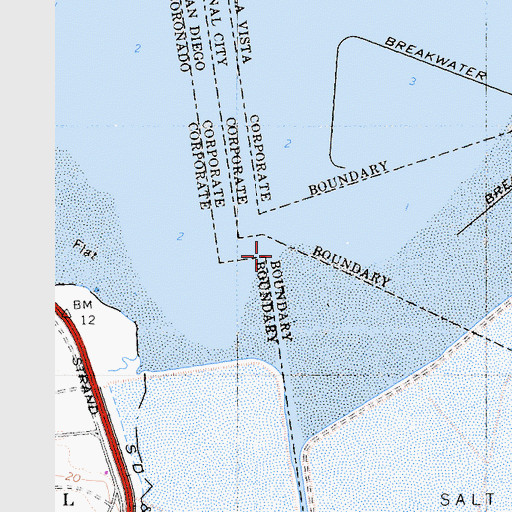 Topographic Map of Otay River, CA