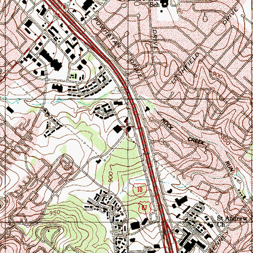 Topographic Map of Kindred Hospital San Antonio, TX